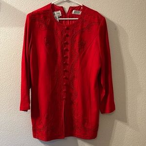 Karin Steven’s dressy button down top size 16